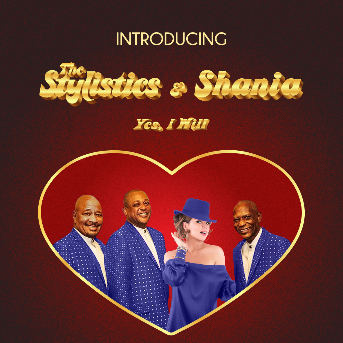 The Stylistics and Shania Twain 'Yes, I Will' artwork.
